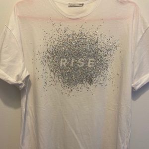 Zara glitter T shirt .